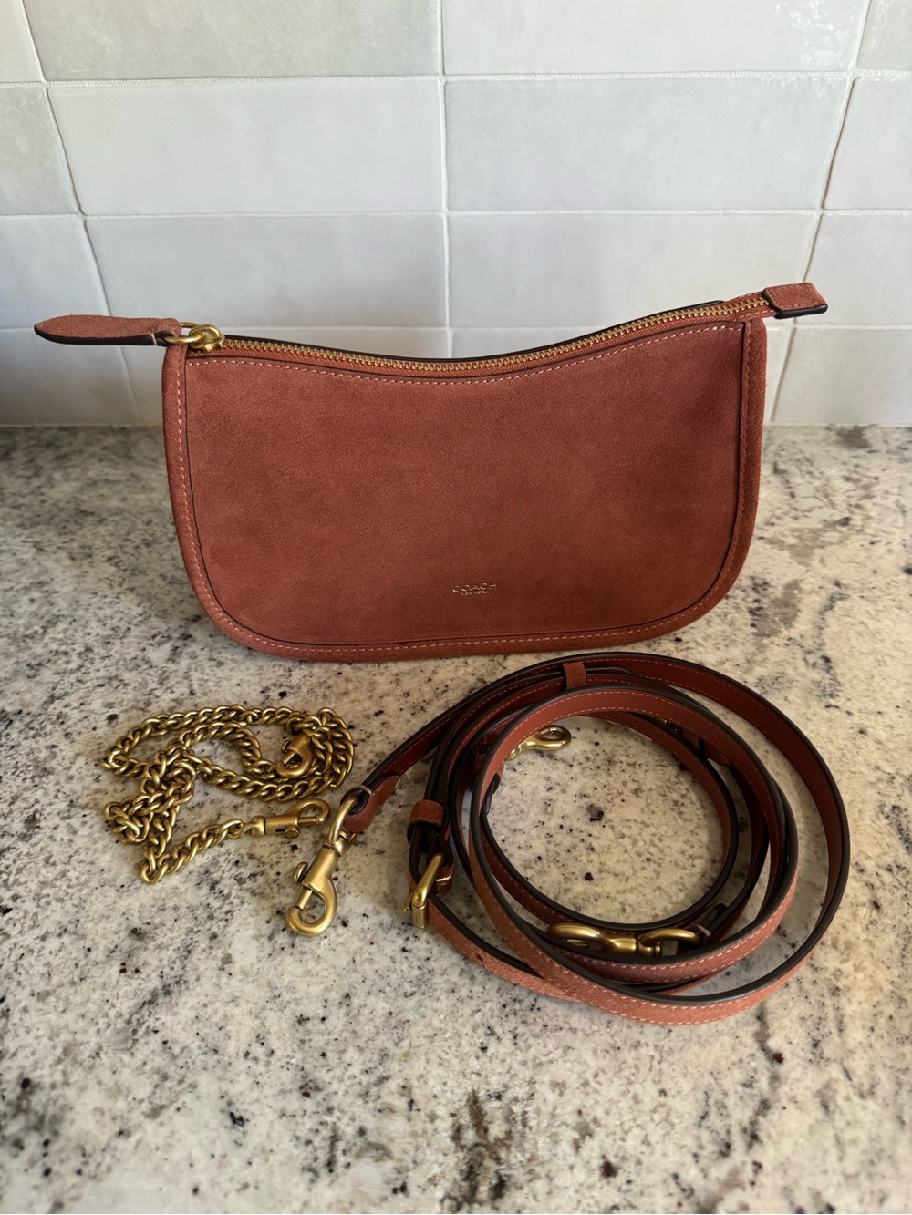 Coach Waverly Bag in Clay Suede